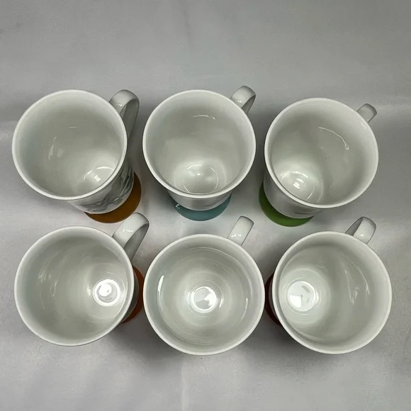 SET 6 Vintage Fred Roberts Song Bird Footed Mugs MCM - Picture 7 of 9